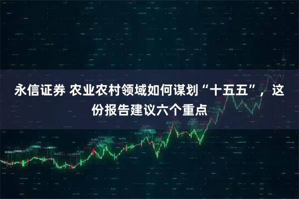 永信证券 农业农村领域如何谋划“十五五”，这份报告建议六个重点