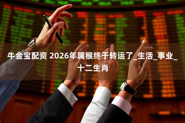 牛金宝配资 2026年属猴终于转运了_生活_事业_十二生肖